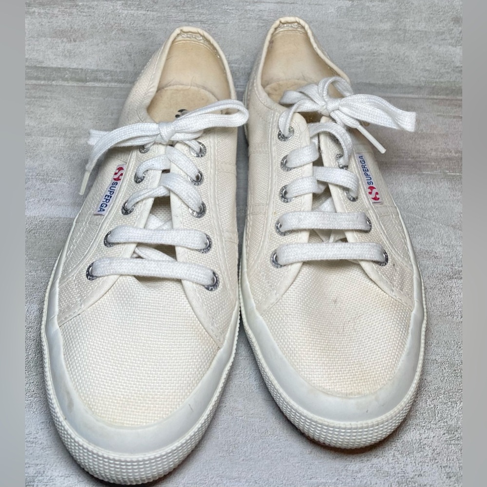 SUPERGA‎ 2750 White Canvas Sneakers Women’s EU 37.5 US 7